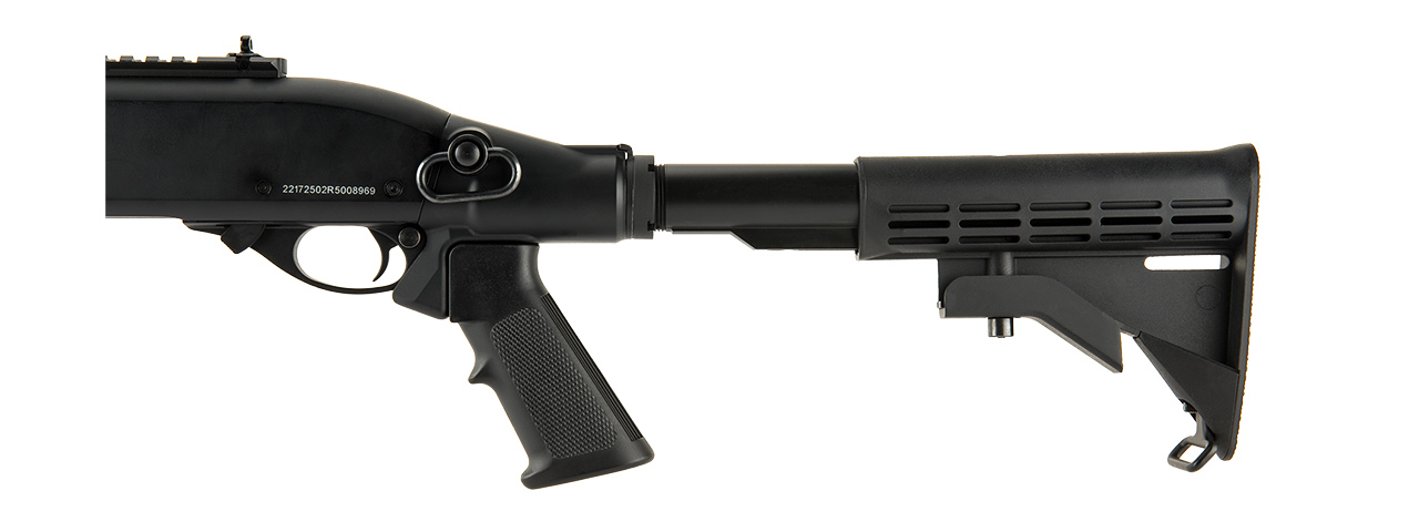 JAG ARMS SCATTERGUN TS AIRSOFT GAS SHOTGUN (BLACK) - Click Image to Close