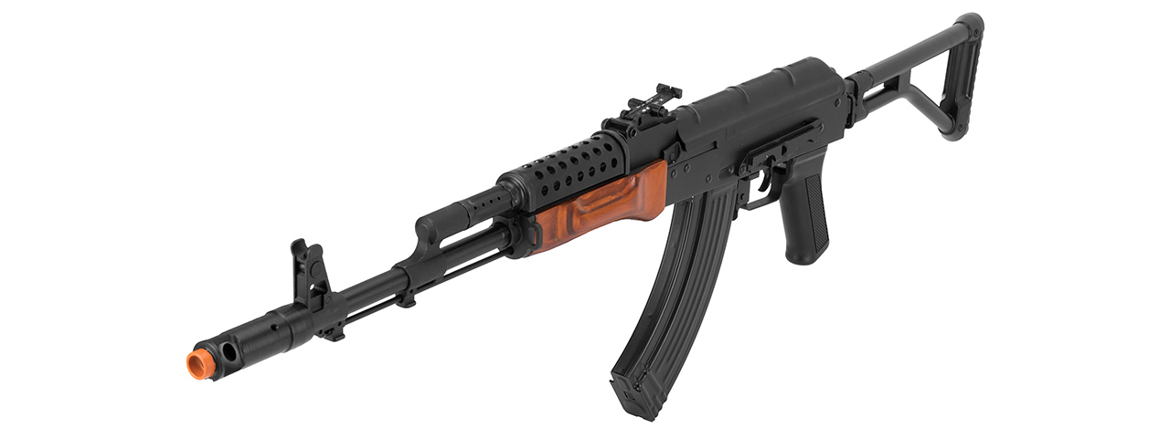 LCT Airsoft G-03 NV Full Metal AEG with Real Wood & Side Folding Stock (Color: Black & Wood) - Click Image to Close