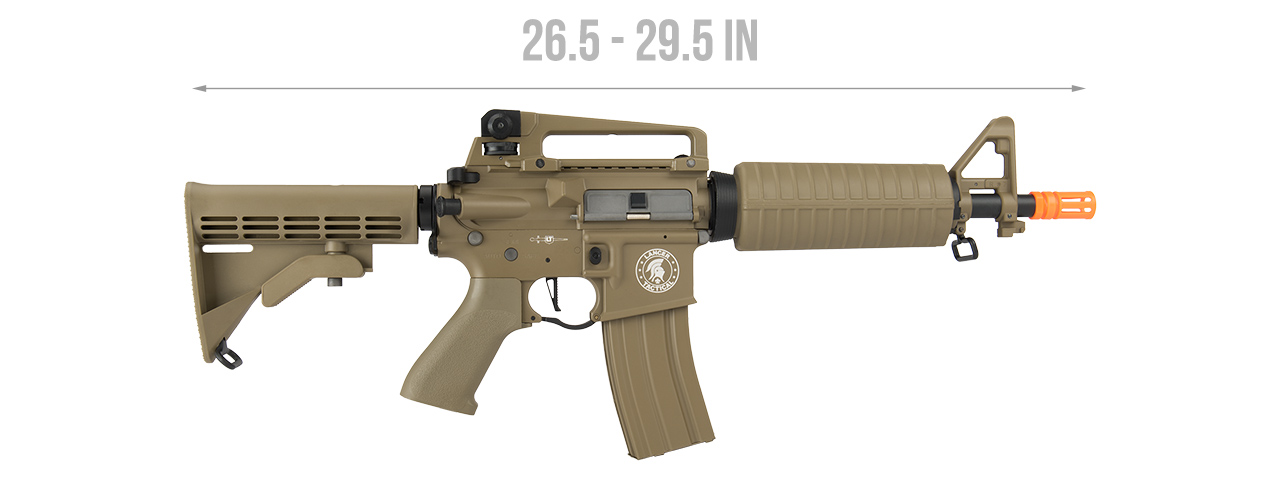 LANCER TACTICAL M933 COMMANDO PROLINE SERIES AIRSOFT AEG [LOW FPS] (TAN) - Click Image to Close