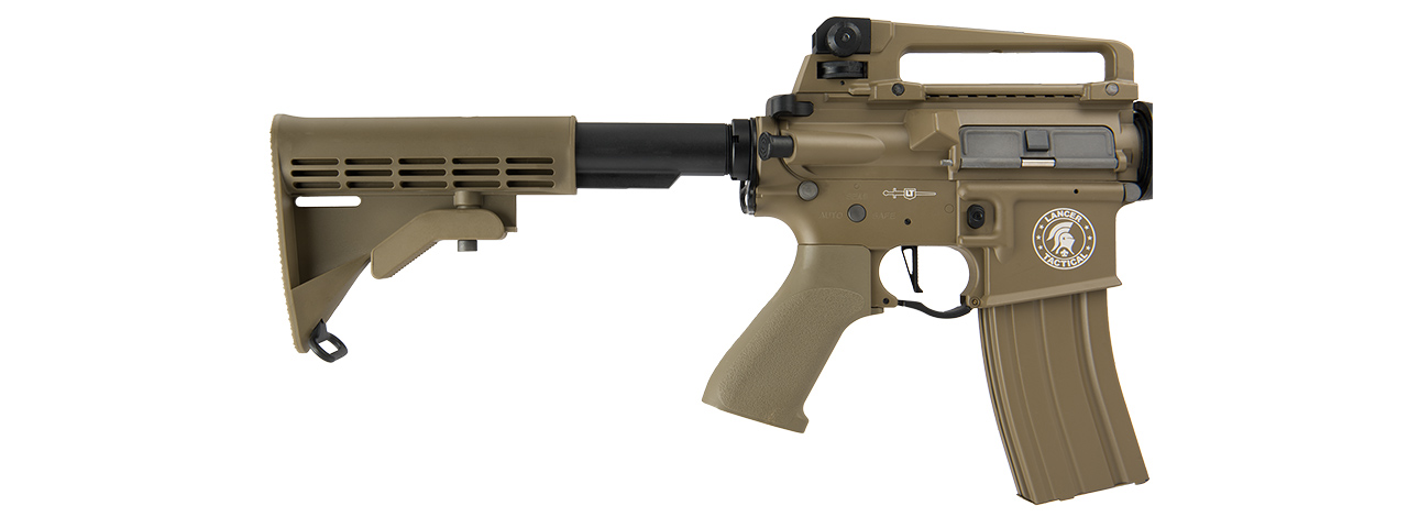 LANCER TACTICAL M933 COMMANDO PROLINE SERIES AIRSOFT AEG [LOW FPS] (TAN) - Click Image to Close