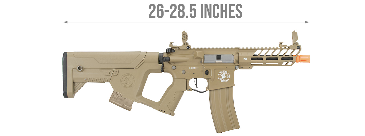 Lancer Tactical Low FPS Enforcer Needletail Skeleton M4 Airsoft Rifle (Color: Tan) - Click Image to Close
