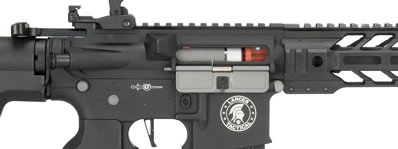 Lancer Tactical Proline Enforcer Battle Hawk 10" M4 Airsoft Rifle w/ Alpha Stock (Color: Black) - Click Image to Close