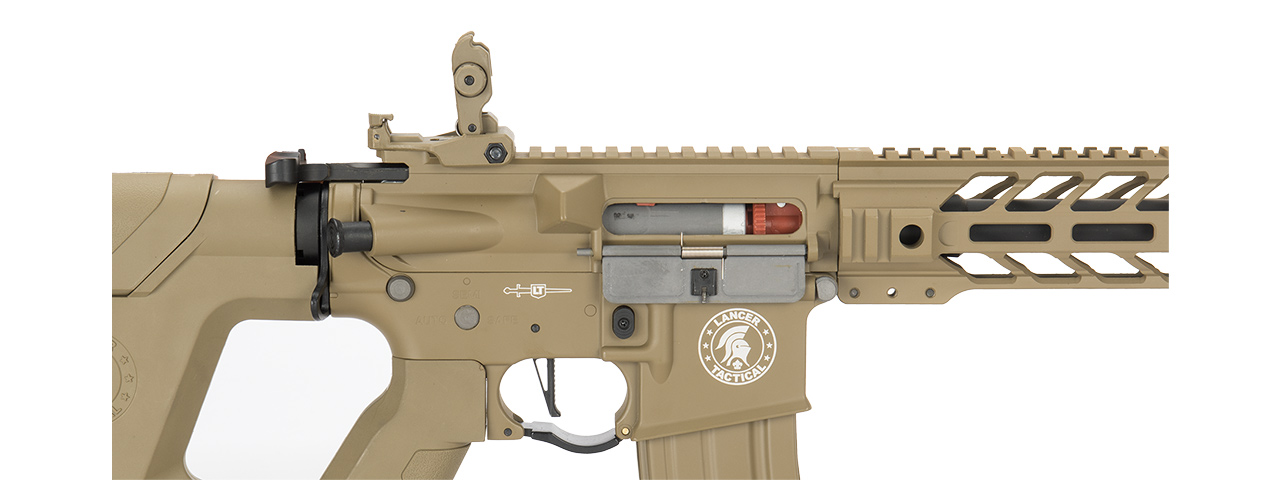 Lancer Tactical Proline Enforcer Battle Hawk 10" M4 Airsoft Rifle w/ Alpha Stock (Color: Tan)