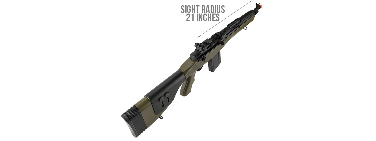 LANCER TACTICAL LT-732 DMR STOCK 38" M14 SOCOM AIRSOFT AEG (OD GREEN) - Click Image to Close