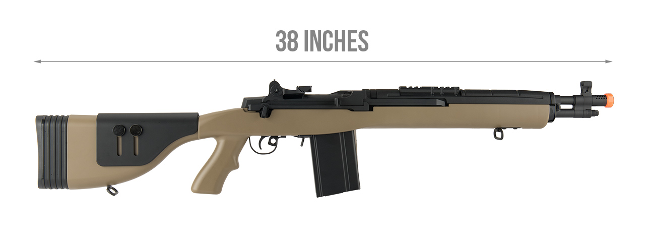 LANCER TACTICAL LT-732 DMR STOCK 38" M14 SOCOM AIRSOFT AEG (TAN)