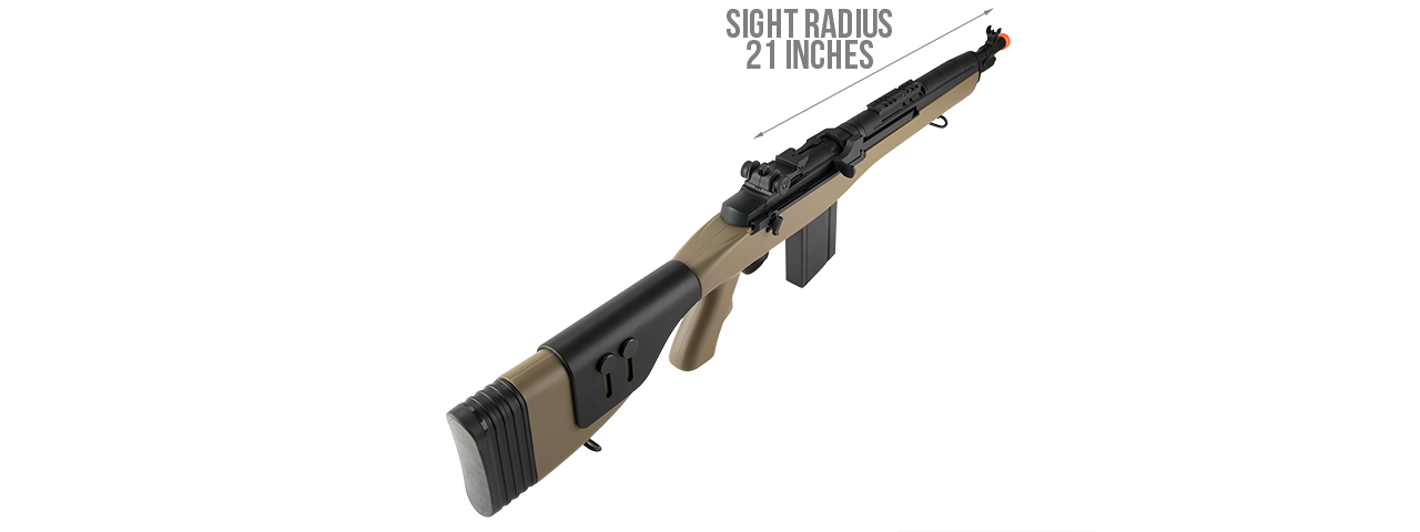 LANCER TACTICAL LT-732 DMR STOCK 38" M14 SOCOM AIRSOFT AEG (TAN) - Click Image to Close