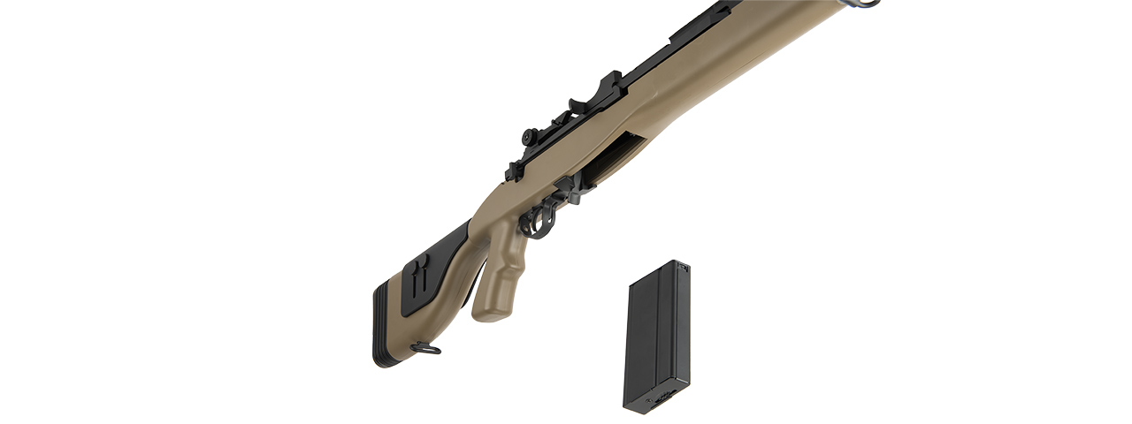 LANCER TACTICAL LT-732 DMR STOCK 38" M14 SOCOM AIRSOFT AEG (TAN) - Click Image to Close