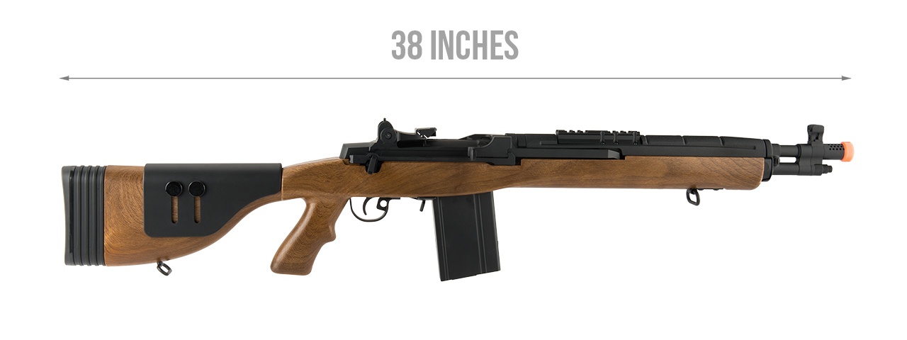 LANCER TACTICAL LT-732 DMR STOCK 38" M14 SOCOM AIRSOFT AEG (FAUX WOOD) - Click Image to Close