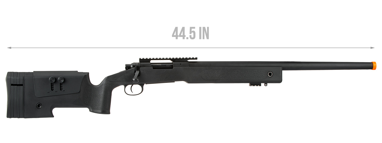 Lancer Tactical M40A3 Bolt Action Sniper Rifle (BLACK) - Click Image to Close