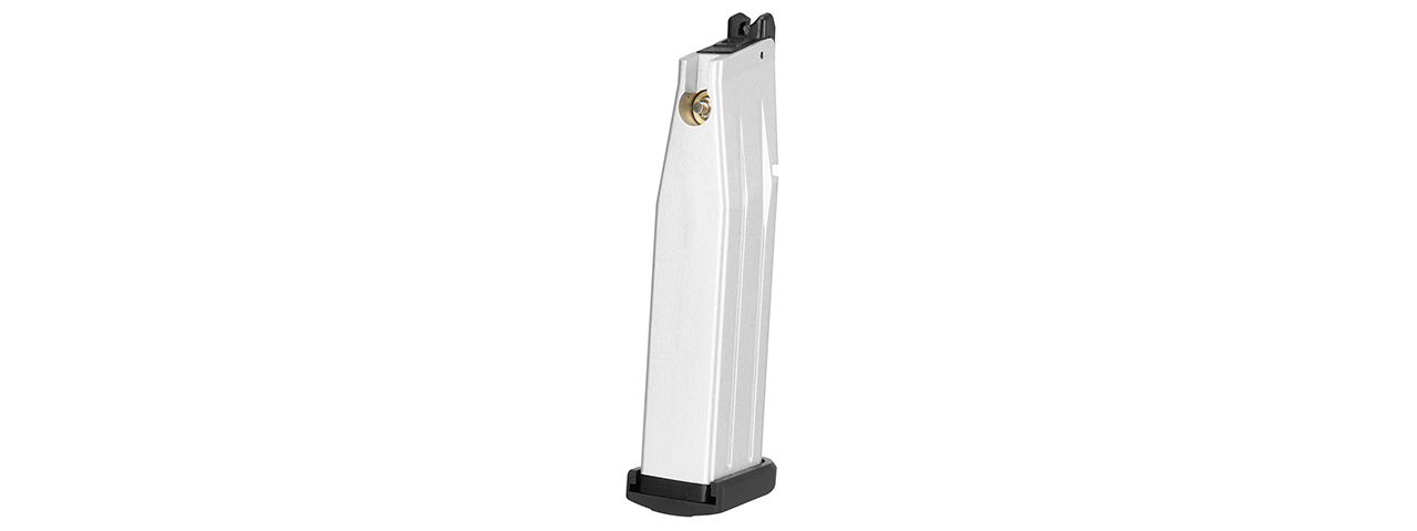 WE Tech 28rd 4.3 Hi-Capa Gas Blowback GBB Airsoft Pistol Magazine (SILVER) - Click Image to Close