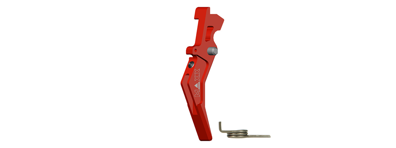 CNC Aluminum Advanced AEG Trigger (Style B) (Red) - Click Image to Close