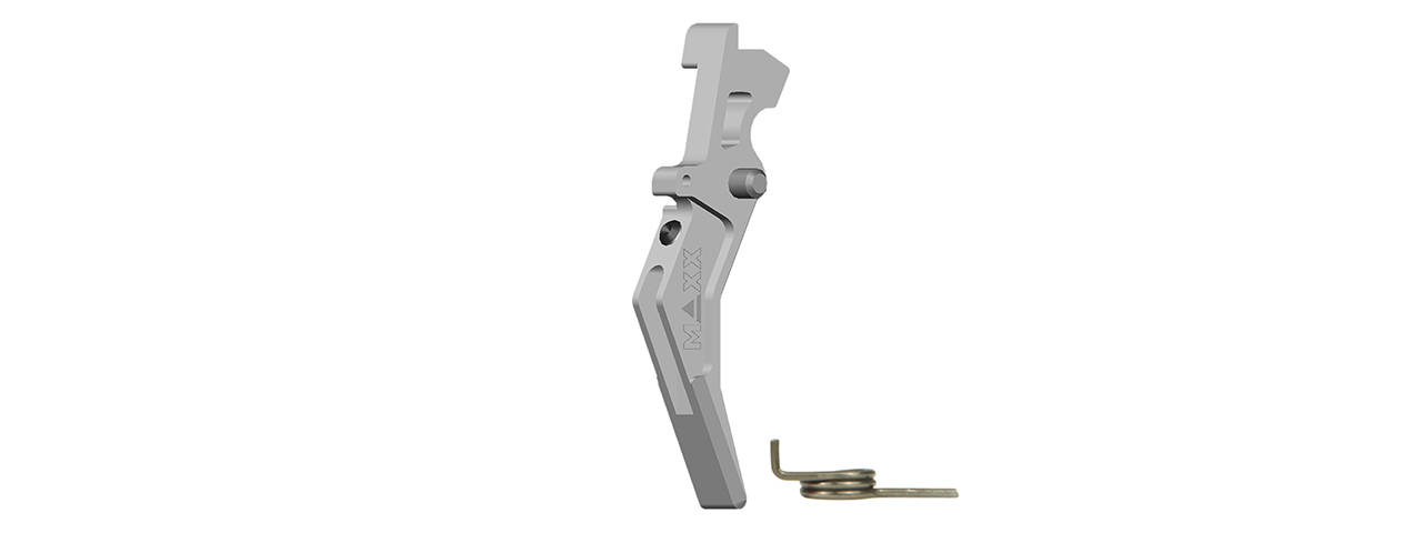 Maxx Model CNC Aluminum Advanced AEG Trigger (Style B) (Silver) - Click Image to Close