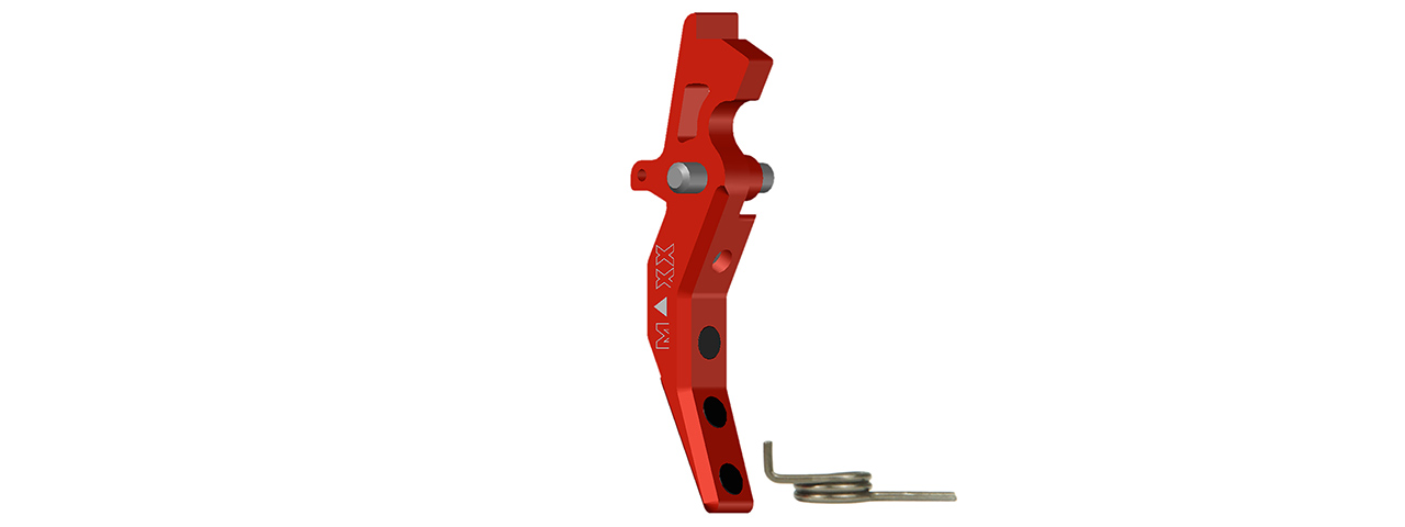 CNC Aluminum Advanced AEG Trigger (Style C) (Red) - Click Image to Close