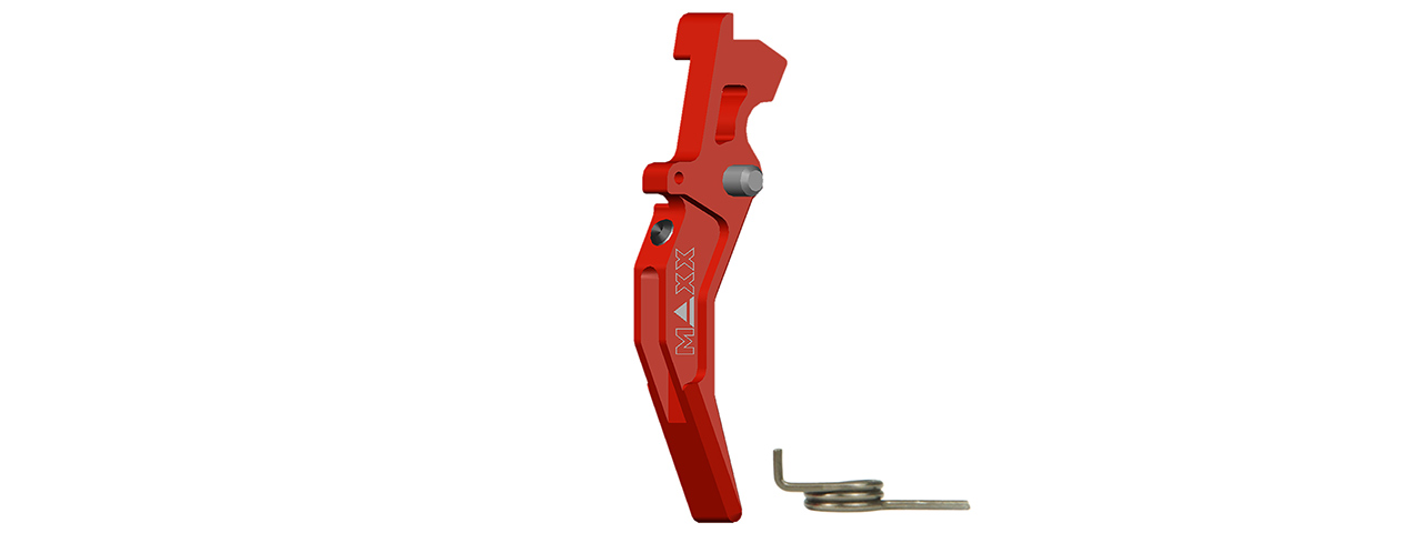 CNC Aluminum Advanced AEG Trigger (Style C) (Red) - Click Image to Close