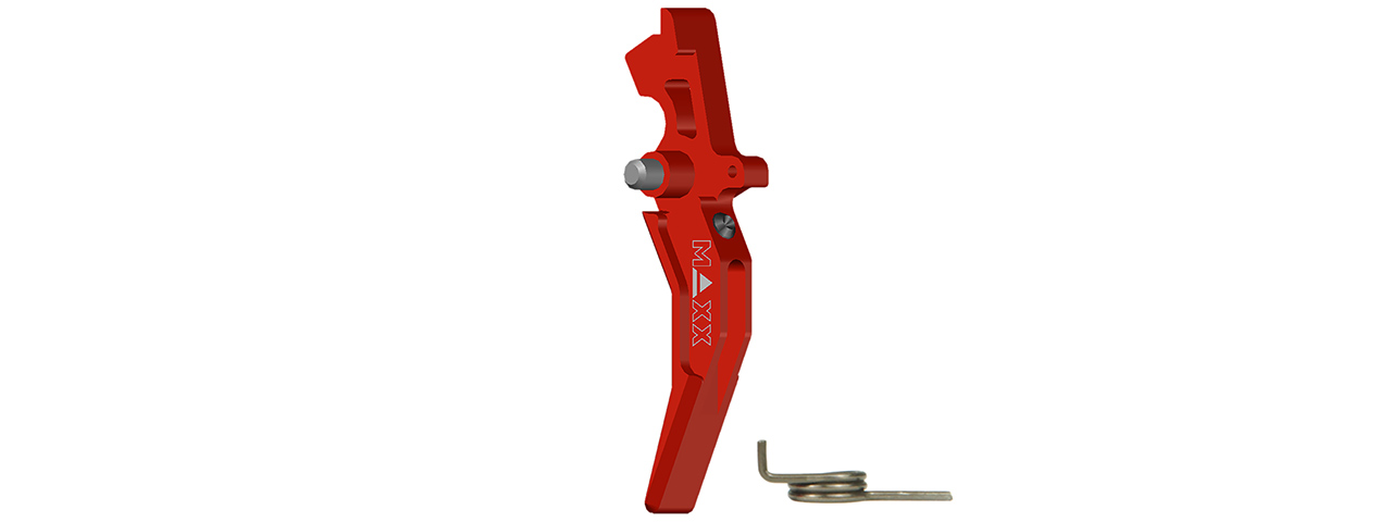 CNC Aluminum Advanced AEG Trigger (Style C) (Red) - Click Image to Close