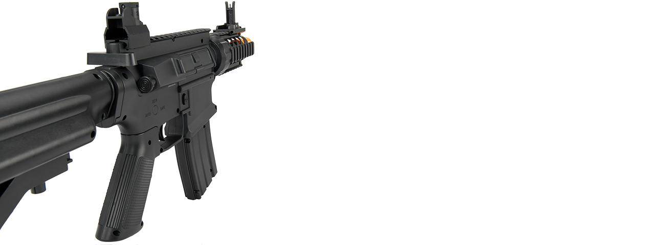 UK ARMS P2202 CQB 3.5" QUAD RIS M4 SPRING RIFLE (BLACK) - Click Image to Close