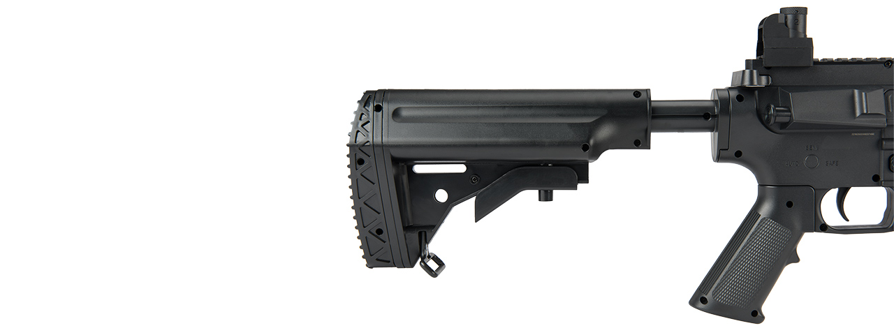 UK ARMS P2202 CQB 3.5" QUAD RIS M4 SPRING RIFLE (BLACK) - Click Image to Close