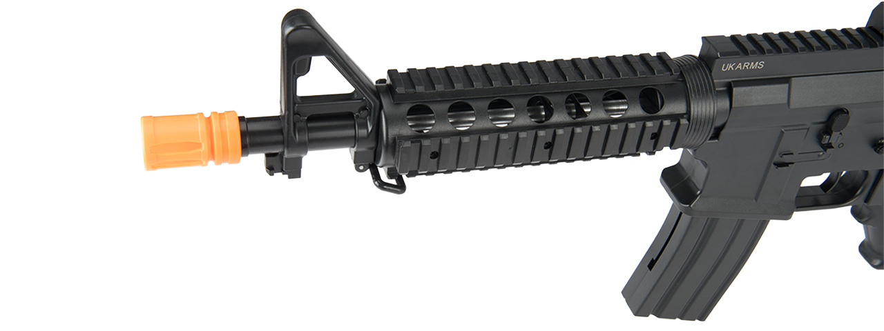 UK ARMS P2207 QUAD RIS M4 SPRING RIFLE (BLACK) - Click Image to Close
