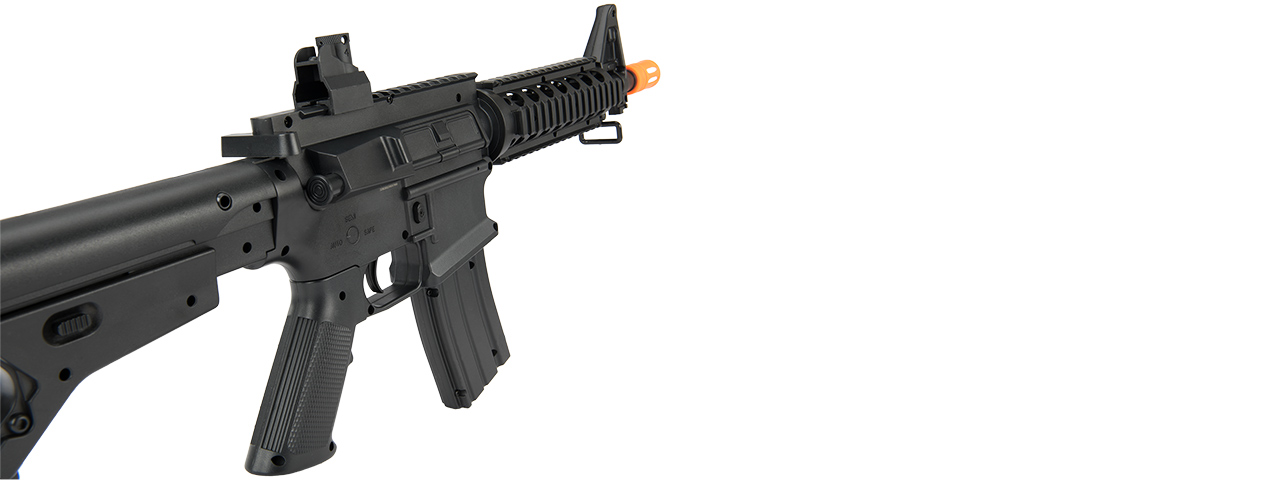 UK ARMS P2209 M4 QUAD RIS SPRING RIFLE W/ ADJUSTABLE STOCK (BLACK) - Click Image to Close