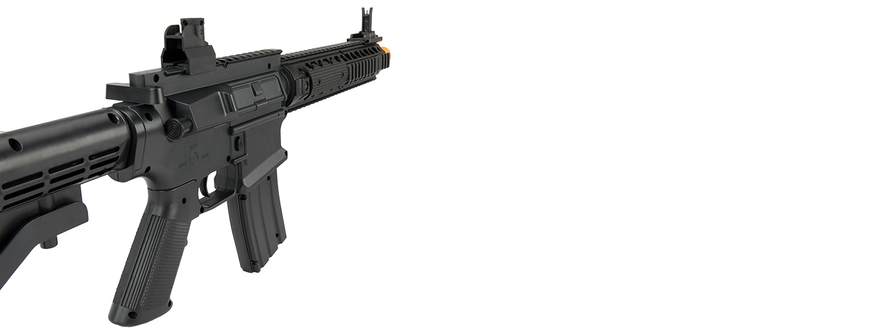 UK ARMS P2210 QUAD RIS M4 SPRING RIFLE W/ GRIP COVERS (BLACK) - Click Image to Close