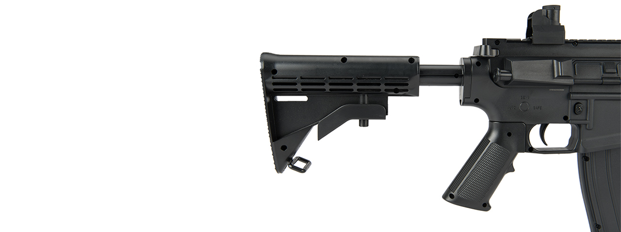 UK ARMS P2215 M4 QUAD MONOLITHIC RIS SPRING RIFLE (BLACK) - Click Image to Close