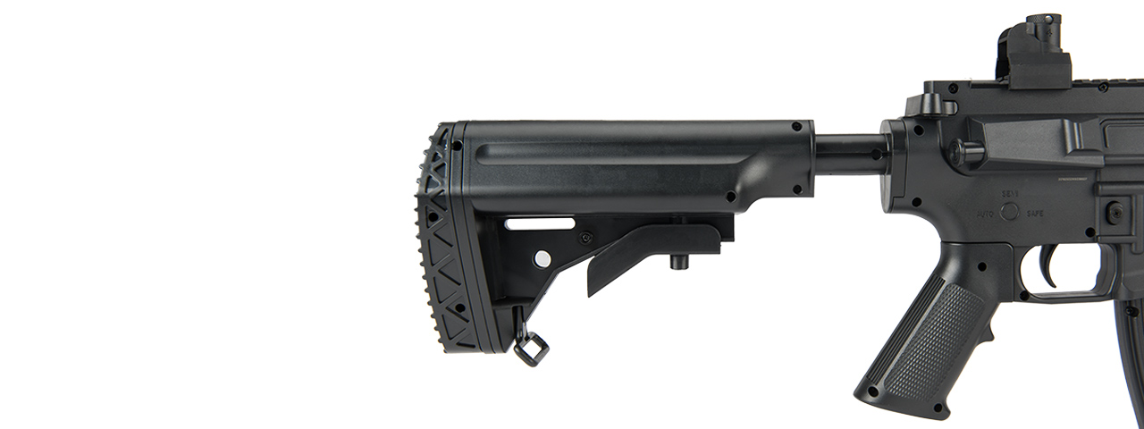 UK ARMS P2216 M4 POLYMER QUAD PICATINNY SPRING RIFLE (BLACK) - Click Image to Close