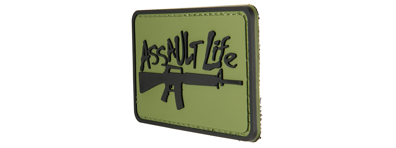 G-FORCE ASSAULT LIFE PVC MORALE PATCH (OD GREEN) - Click Image to Close
