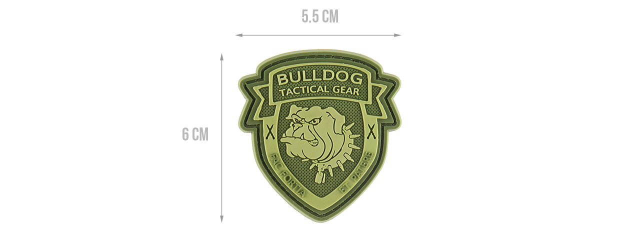 G-FORCE BULLDOG TACTICAL GEAR PVC MORALE PATCH (OD GREEN)