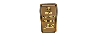 G-FORCE BEER DRINKING INFIDELS PVC MORALE PATCH