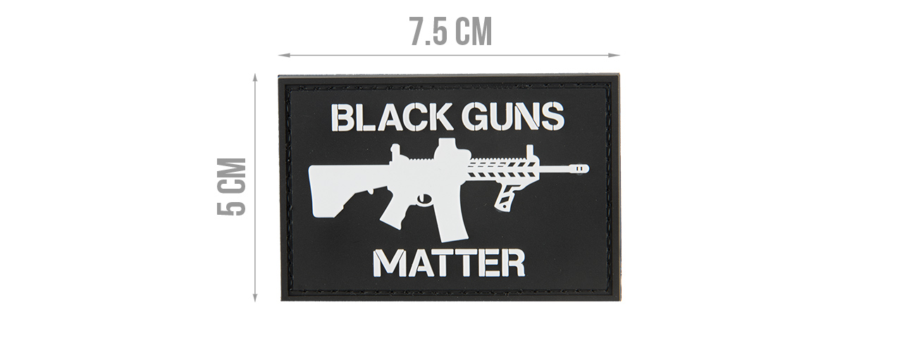 G-FORCE BLACK GUNS MATTER PVC PATCH - Click Image to Close