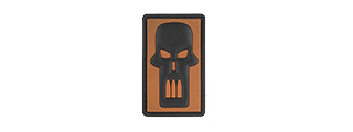 G-FORCE BULLET SKULL PVC MORALE PATCH (ORANGE)