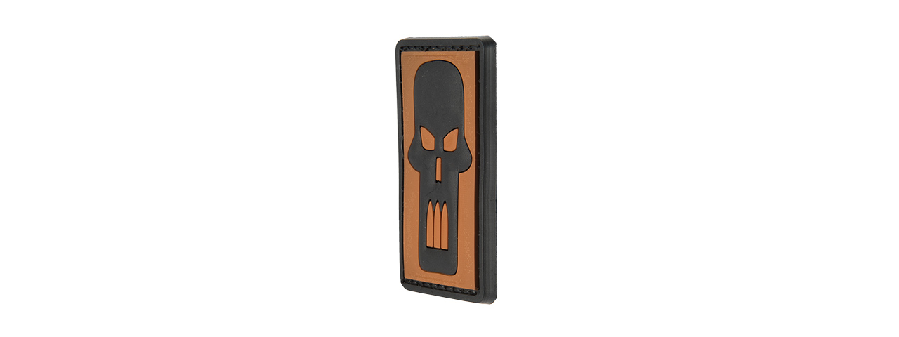 G-FORCE BULLET SKULL PVC MORALE PATCH (ORANGE) - Click Image to Close