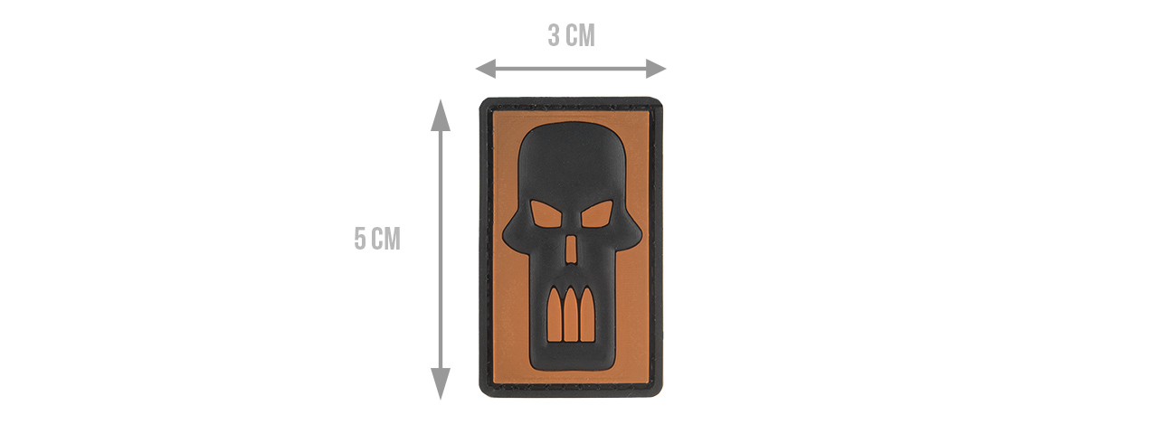 G-FORCE BULLET SKULL PVC MORALE PATCH (ORANGE)