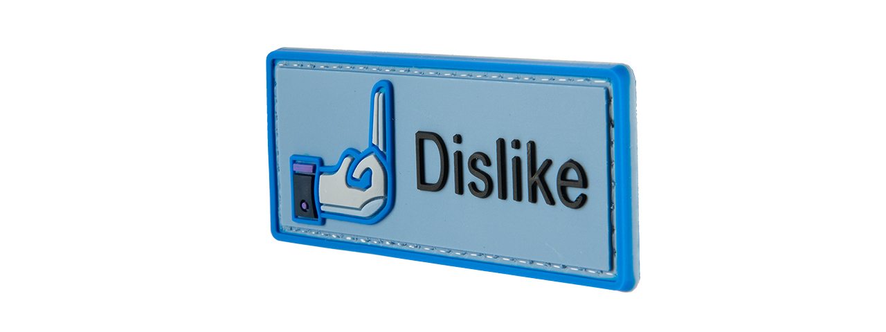 G-FORCE DISLIKE SOCIAL MEDIA PVC MORALE PATCH (BLUE) - Click Image to Close