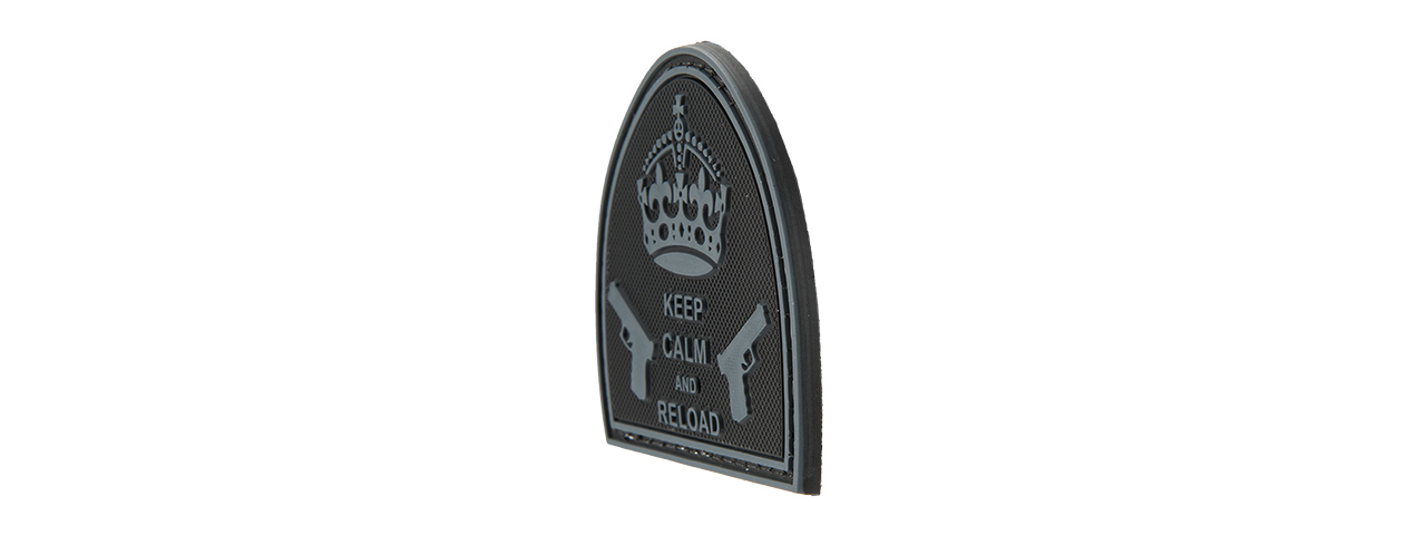 G-FORCE KEEP CALM AND RELOAD PVC MORALE PATCH (BLACK)