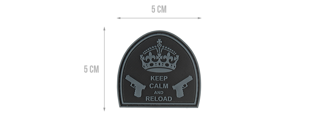 G-FORCE KEEP CALM AND RELOAD PVC MORALE PATCH (BLACK)