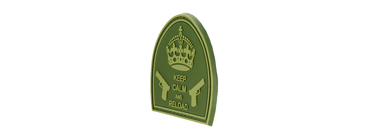 G-FORCE KEEP CALM AND RELOAD PVC MORALE PATCH (OD GREEN)