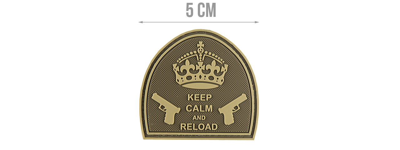 G-FORCE KEEP CALM AND RELOAD PVC PATCH - Click Image to Close