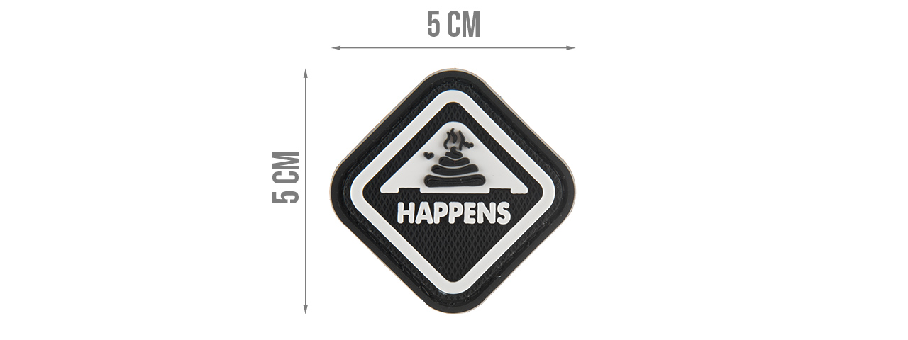 G-FORCE S*** HAPPENS PVC MORALE PATCH (BLACK)