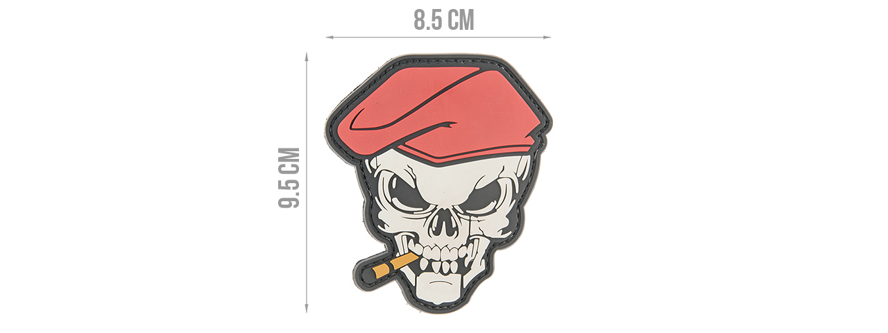 G-FORCE SMOKING SKULL PVC PATCH - Click Image to Close