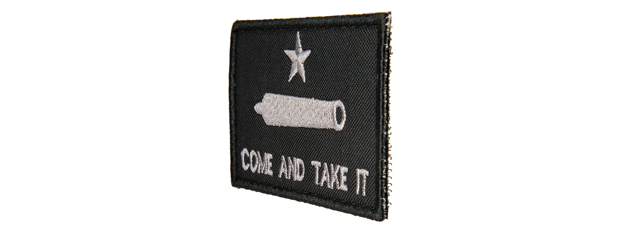 COME AND TAKE IT EMBROIDED MORALE PATCH- BLACK - Click Image to Close
