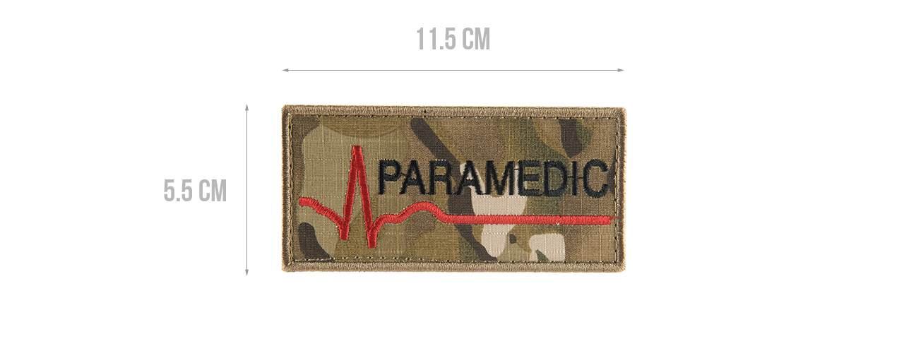 G-FORCE PARAMEDIC EMBROIDERED MORALE PATCH - Click Image to Close