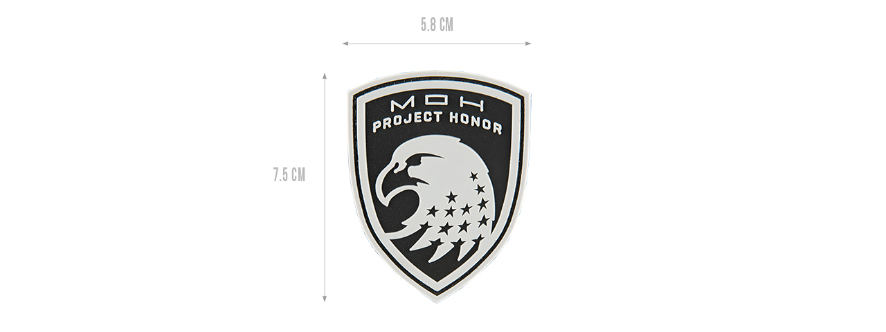 G-FORCE SHIELD OF PROJECT HONOR PVC MORALE PATCH (BLACK) - Click Image to Close