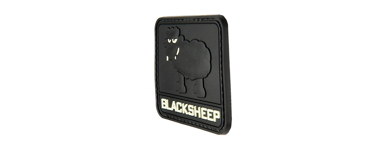 G-FORCE GLOW-IN-THE-DARK BLACK SHEEP PVC LARGE PATCH (BLACK) - Click Image to Close