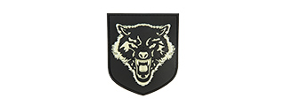G-FORCE WOLF GLOW-IN-THE DARK PVC MORALE PATCH (BLACK)