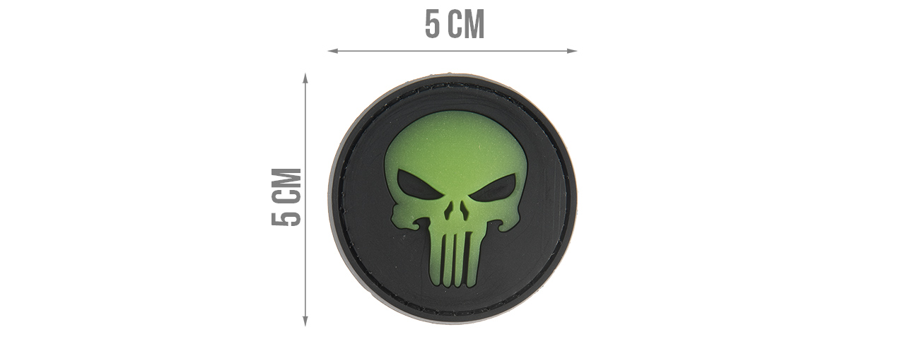G-FORCE ROUND PUNISHER GLOW-IN-THE-DARK PVC MORALE PATCH