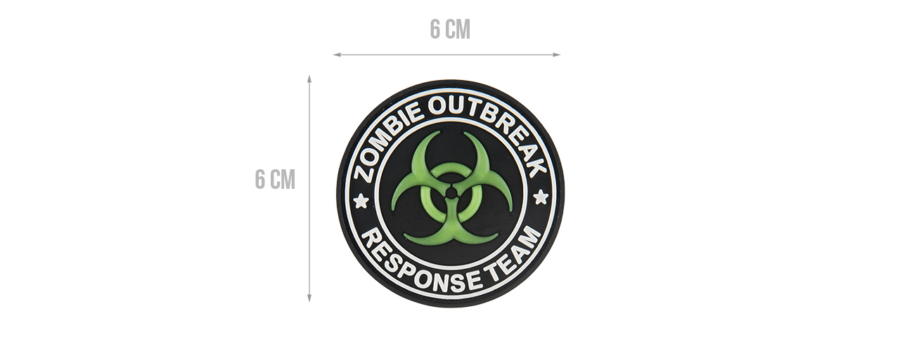 G-FORCE GLOW-IN-THE-DARK ZOMBIE OUBREAK RESPONSE TEAM PVC MORALE PATCH - Click Image to Close