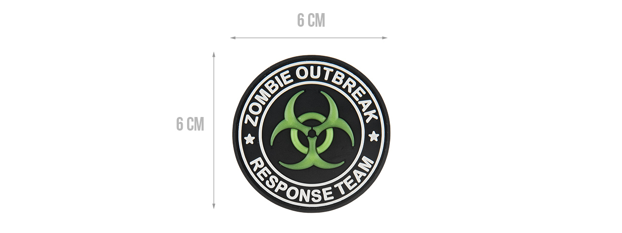 G-FORCE GLOW-IN-THE-DARK ZOMBIE OUBREAK RESPONSE TEAM PVC MORALE PATCH