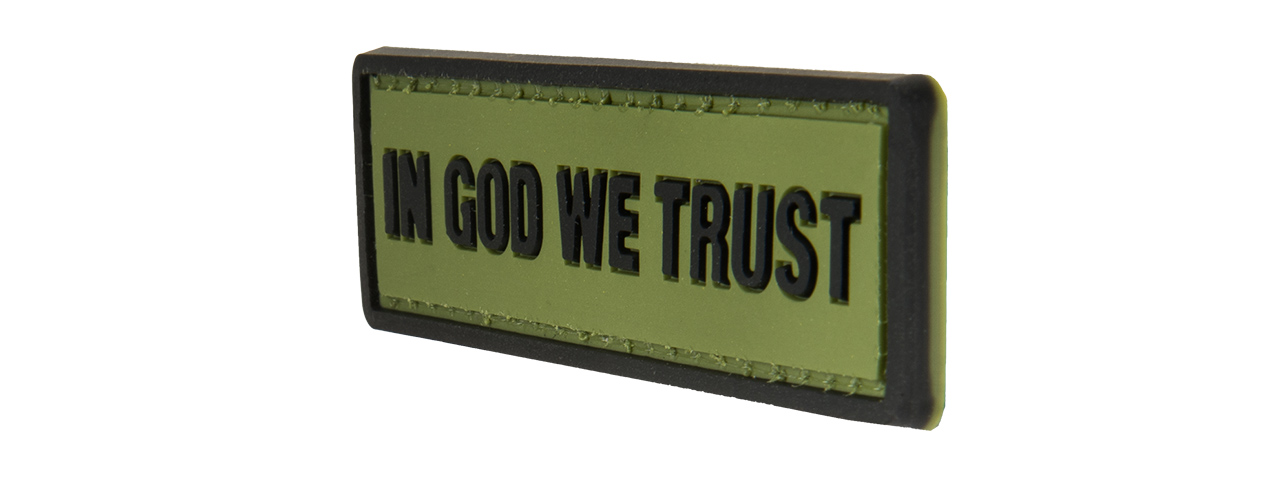 G-FORCE IN GOD WE TRUST PVC MORALE PATCH (OD GREEN)