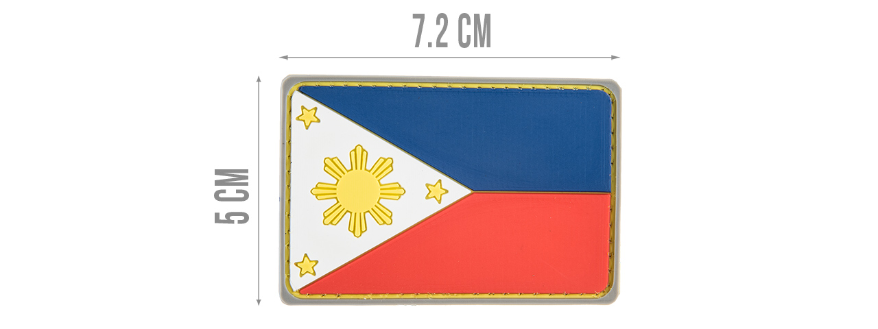 G-FORCE PHILIPPINES FLAG PVC PATCH - Click Image to Close